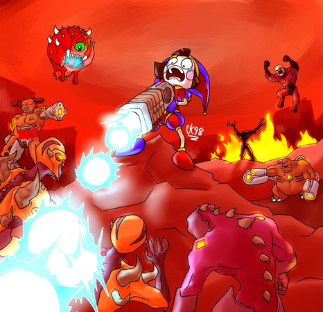 Arte 'O Incrível Circo Digital x Doom Eternal', 2024